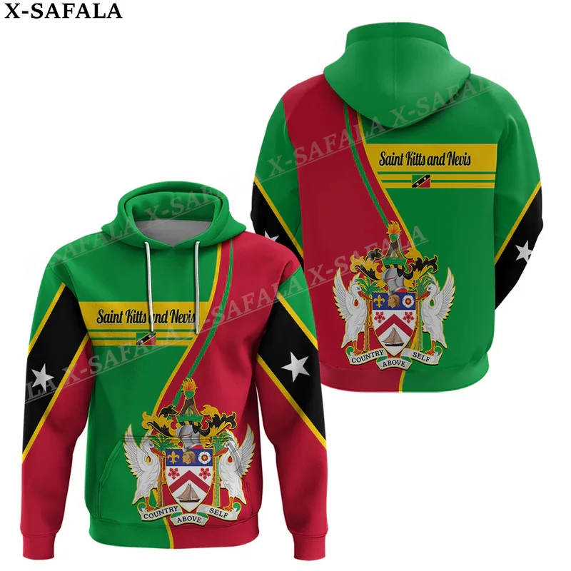 

Saint Kitts And Nevis Coat Of Arms 3D Print Zipper Hoodie Men Pullover Sweatshirt Hooded Jersey Tracksuit Outwear Coat Casual-2