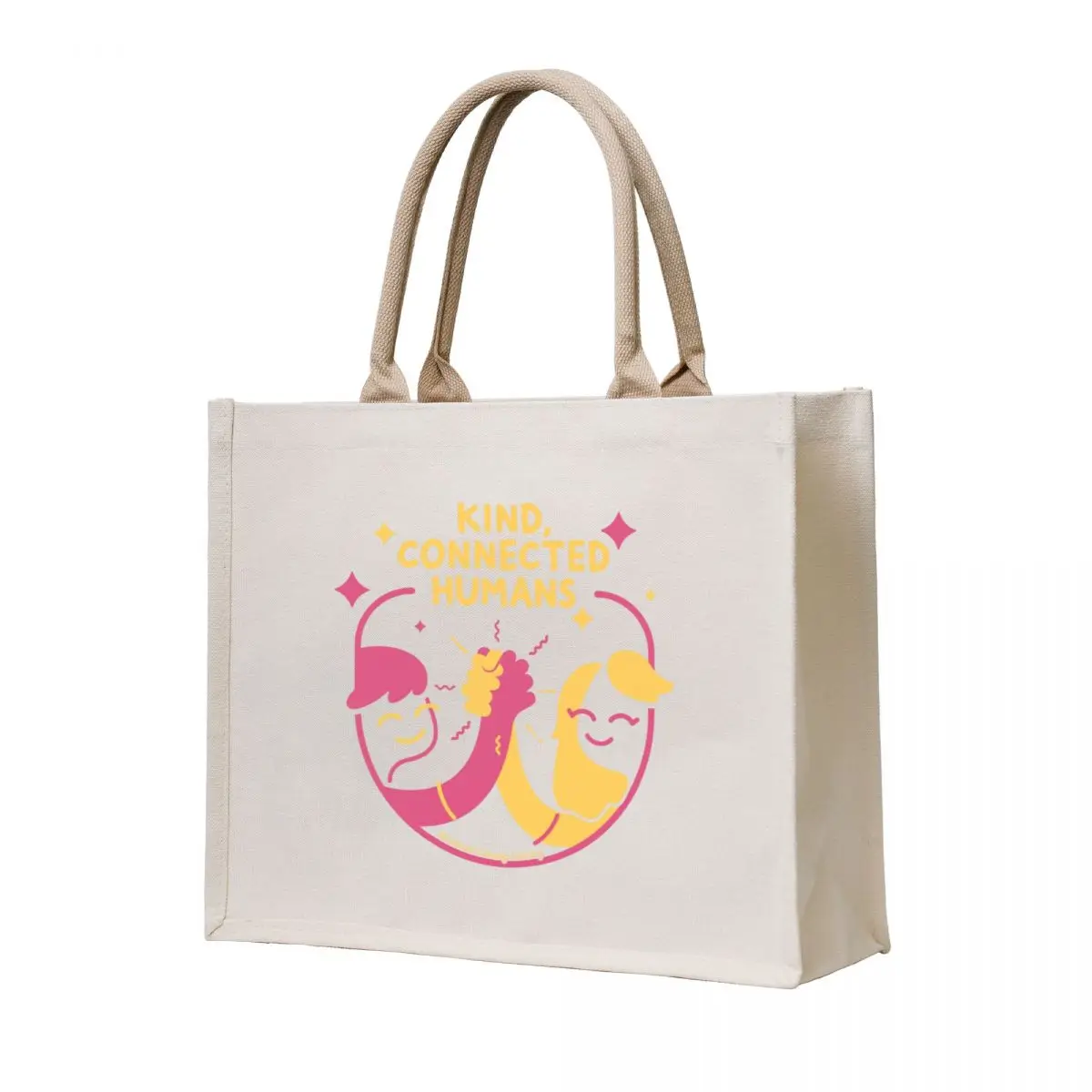 

AC Library - Tutti Fruity Kind Connected Humans Tote Bag Canvas cute tote bag Handbags women