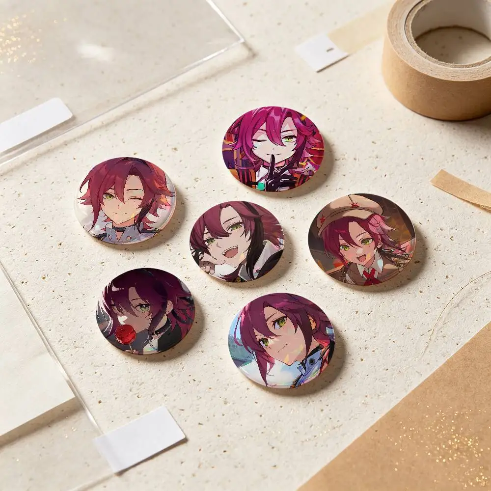 Shikanoin Heizou Genshin Impact Badges 25 32 44 58 75 Mm Round Cosplay Pin Bag Decor Fans Collect Friends Gifts Brooch Souvenir view 2