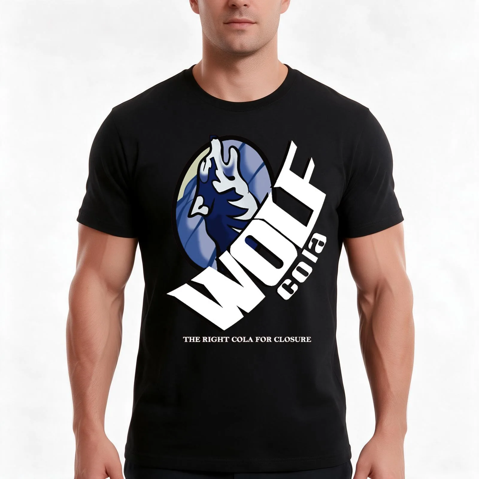 Wolf Cola - The Right Cola for Closure T-Shirt Summer Casual Cotton Tee Oversized Streetwear Tops Vintage Graphic Print