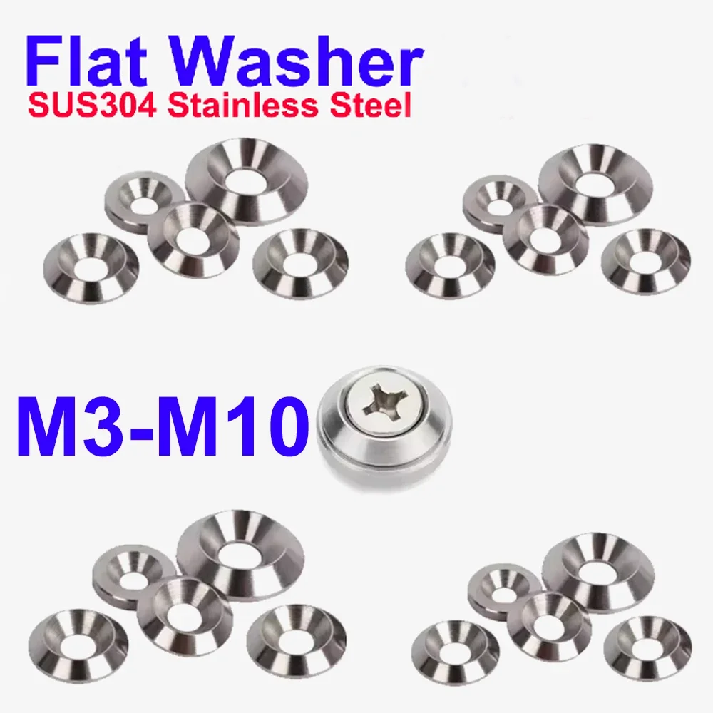 

M3 M4 M5 M6 M8 M10 SUS304 Stainless Steel Cone ( Flat) Washers Solid Countersunk Flat Washers Convex Conical Washers