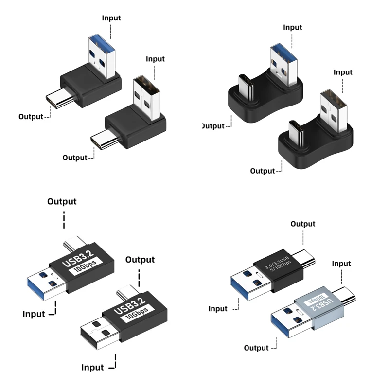 Universal USB C Male to USB3.1 Male Adapter Converter 10Gbps Data Rate Adapter Charger Data Converter Accessory