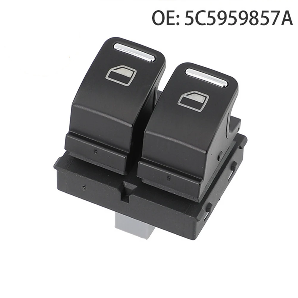 OEM 5C5959857A Power Window Switch Anti-corrosion Material Black ABS Material Easy Installation Non-deformation Design