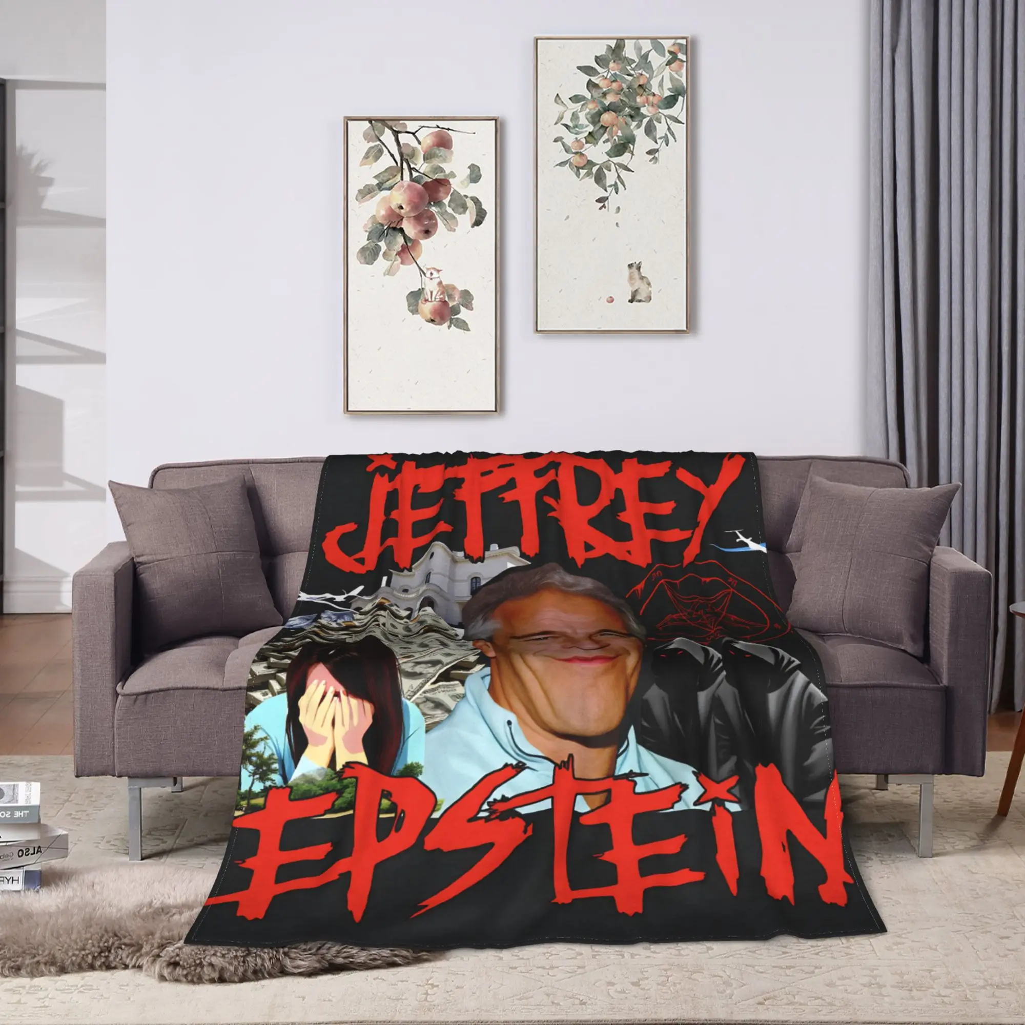 مضحك جيفري إبستين بطانية الزخرفية الفانيلا رمي بطانية للخارجية سوبر دافئ جودة مخصصة المفرش هدية فكرة