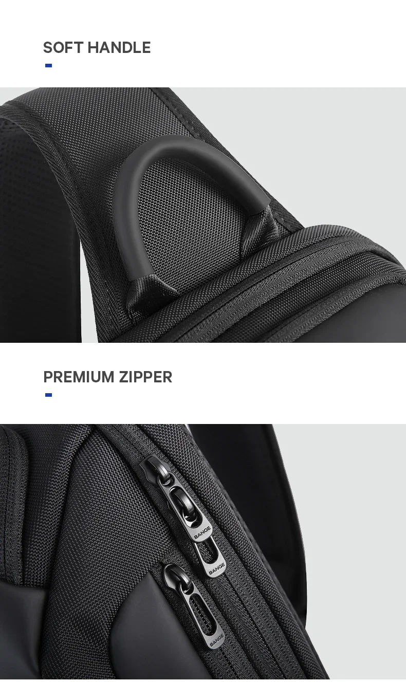 BANGE Chest Bag Six Trend Colors Chest Oxford Trendy Waterproof Fashion Items, Large Capacity Memory for Both Men and Women