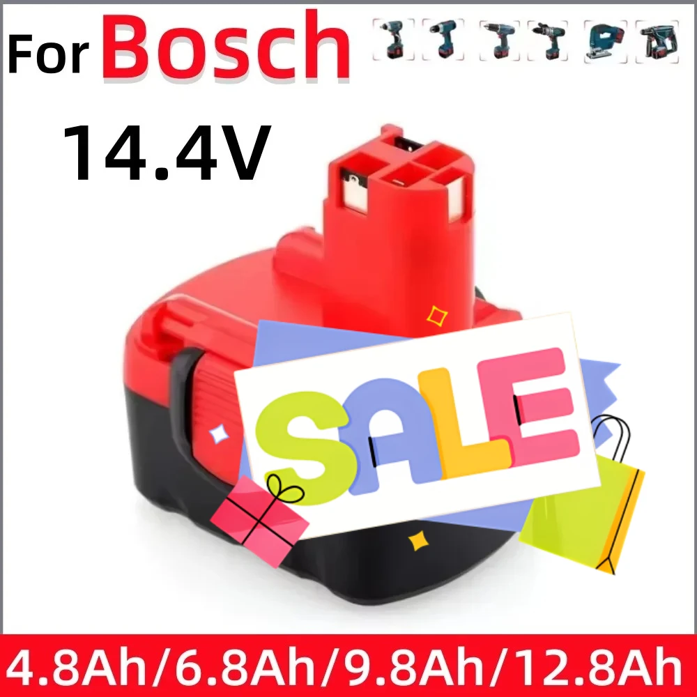 

9800mAh 6800mAh 4800mAh 14.4V Battery For BOSCH BAT038 BAT040 BAT140 BAT159 BAT041 GSR 2607335264 screwdriver battery
