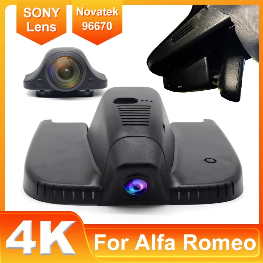 Plug and Play Car DVR WIFI 4K Dash Cam Camera For ALFA ROMEO Stelvio Quadrifoglio For ALFA ROMEO Giulia Quadrifoglio GTA Veloce