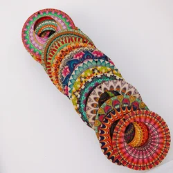 8pieces/lot New DIY Printing Wood Chip Round Pendant Earring Accessories Earrings Supplies for Jewelry Accessories
