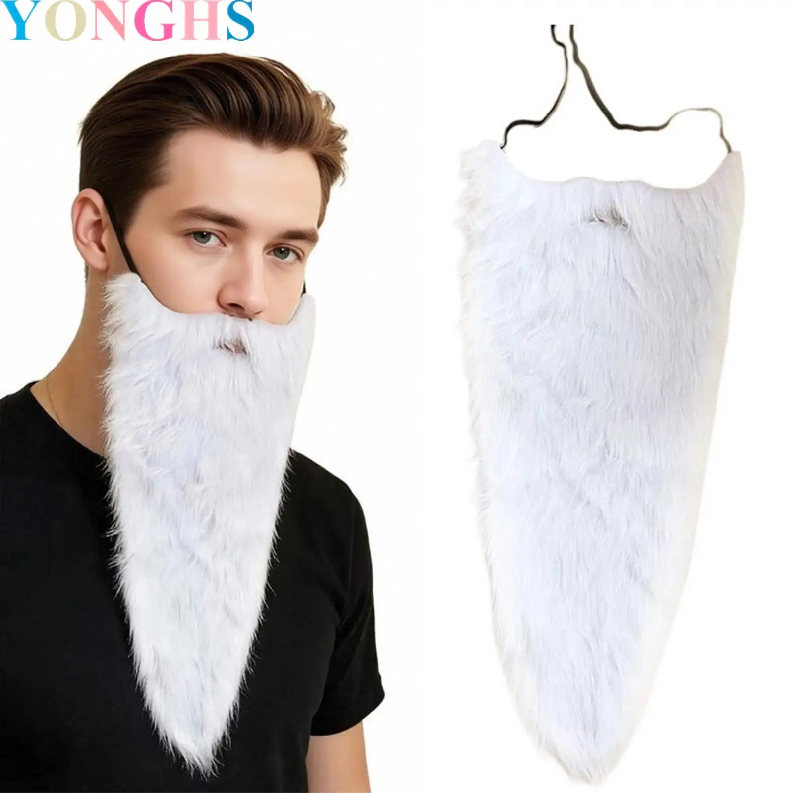 

Long Fake Beards Vintage Western Knight Beard Christmas Fake Beard Costume Accessories Dress Up for Party Cosplay Supplies
