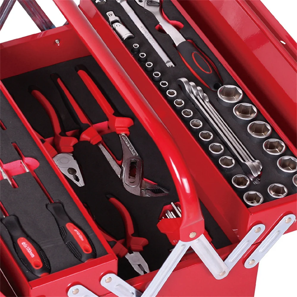 48 Pieces Of Steel Car Portable Hardware Repair Toolbox Storage Box