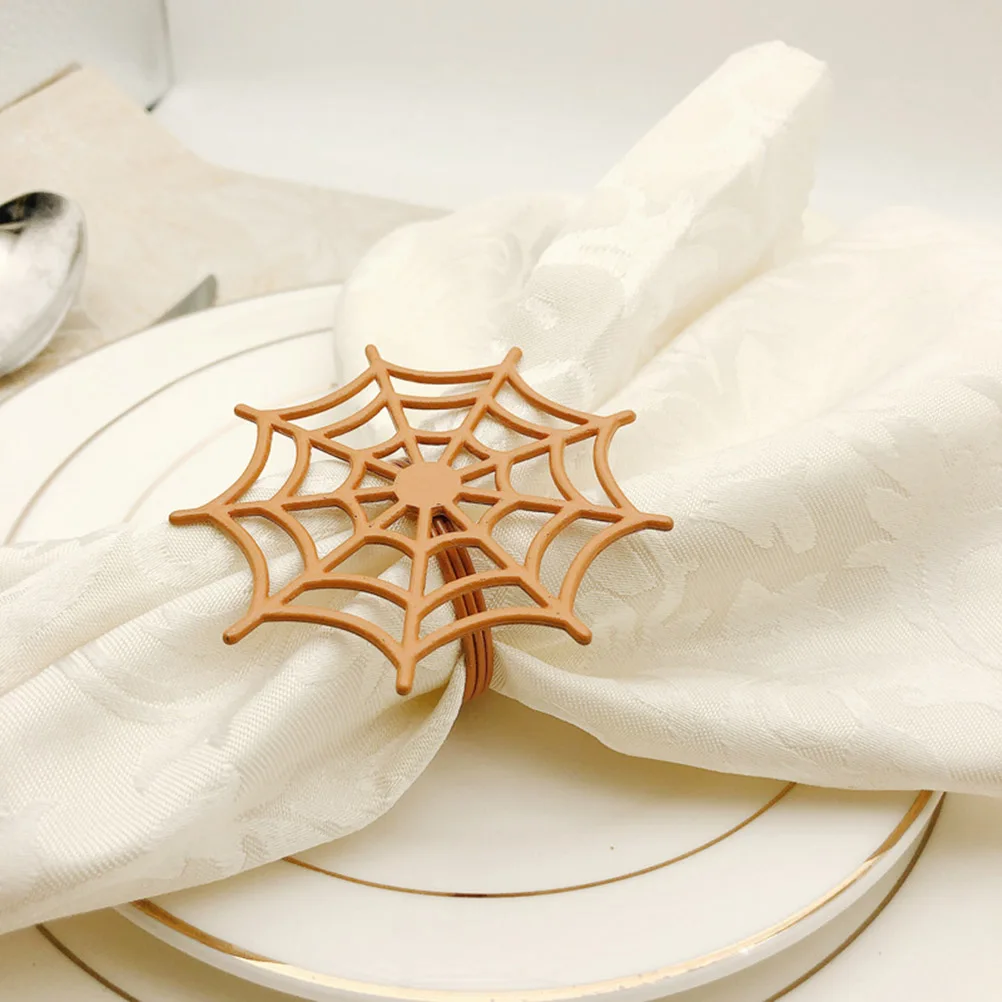 

Napkin Ring for Restaurant Spider Net Hotel Holder Halloween Serviette Buckles Napkins Rings