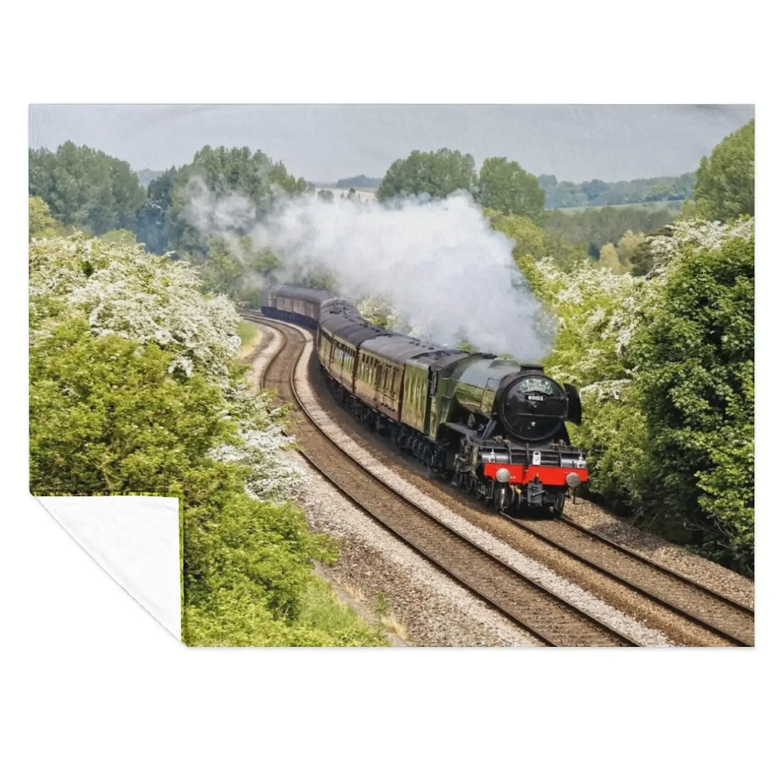 

A3 Class 60103 Flying Scotsman Steam Locomotive Throw Blanket Quilt Luxury Designer warm for winter Decorative Throw Blankets