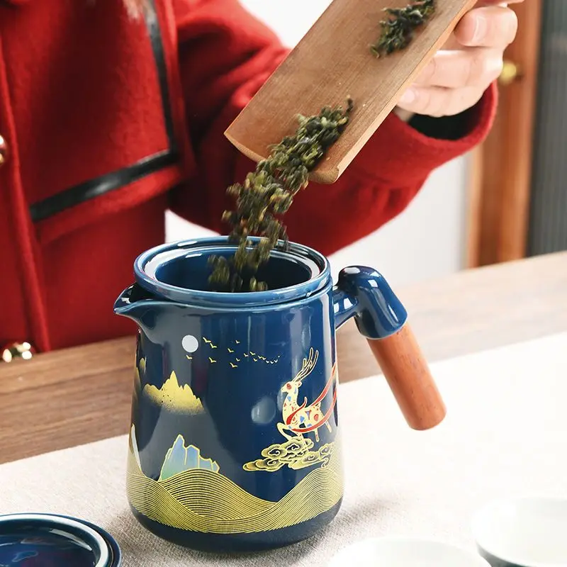Upscale Tea Sets Ceramic Kung Fu Teaset Teacup Porcelain Service Gaiwan Tea Cups Mug of Tea Ceremony Teapot