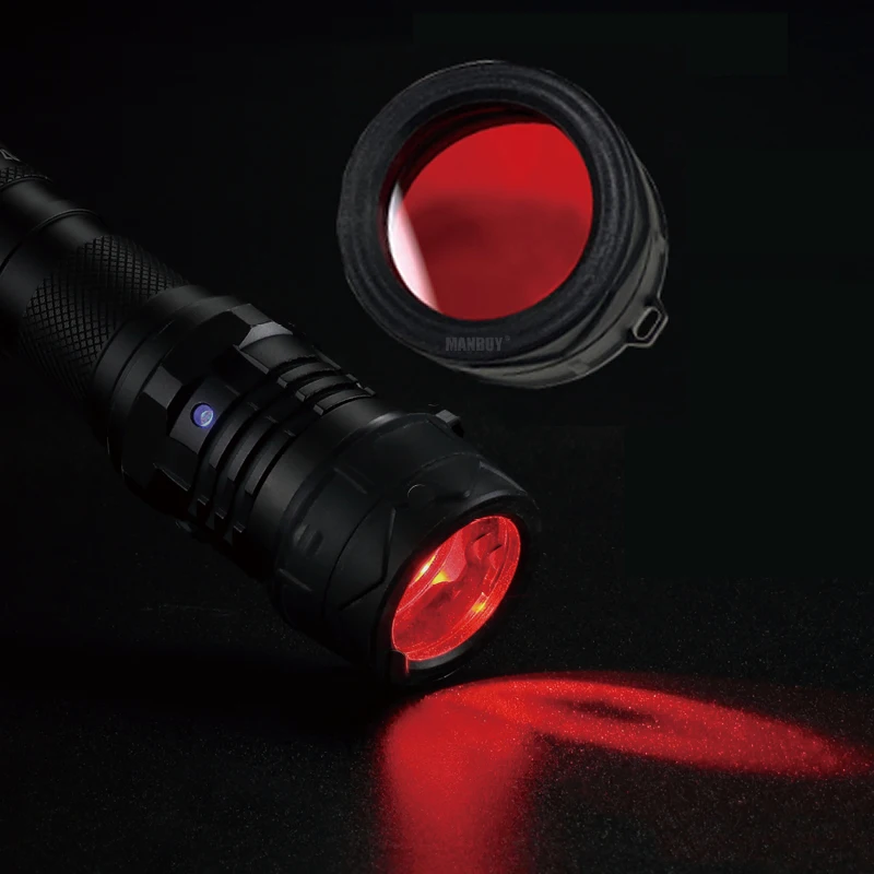 2024 NITECORE NFR32 NTW32 NDF32 Flashlight Red Filter 32mm Red Diffuser Len Adapter Flashlight Filter Diffuser Traffic Wand Cone