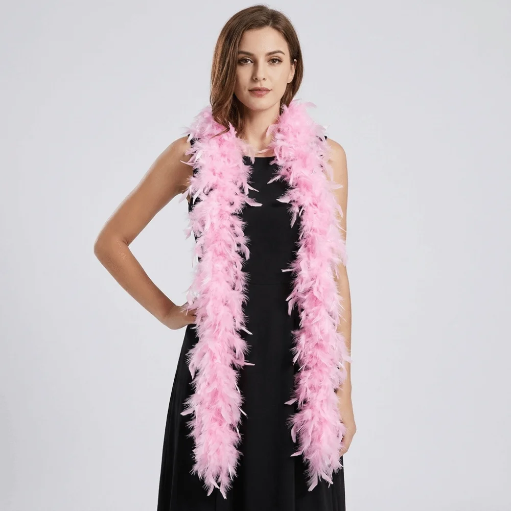 Garment Accessories Solid Color Feather Boa Fluffy Turkey Feather Feather Scarf Multiple Colors Natural Apparel Fabric Craft