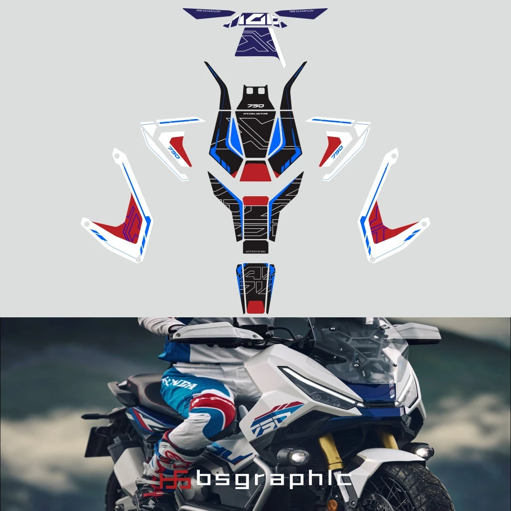 

For Honda Xadv750 X-ADV 750 2026 Motorcycle Anti Slip Tank Pad Side Traction Pads Protector Decals Stickers Kit