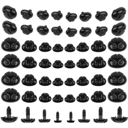 Fenrry-Nariz De Segurança De Plástico Para Artesanato DIY, Boneca De Cão, Brinquedos De Pelúcia De Urso, Oval Preto, Acessórios De Feltragem De Lã, 30, 50Pcs