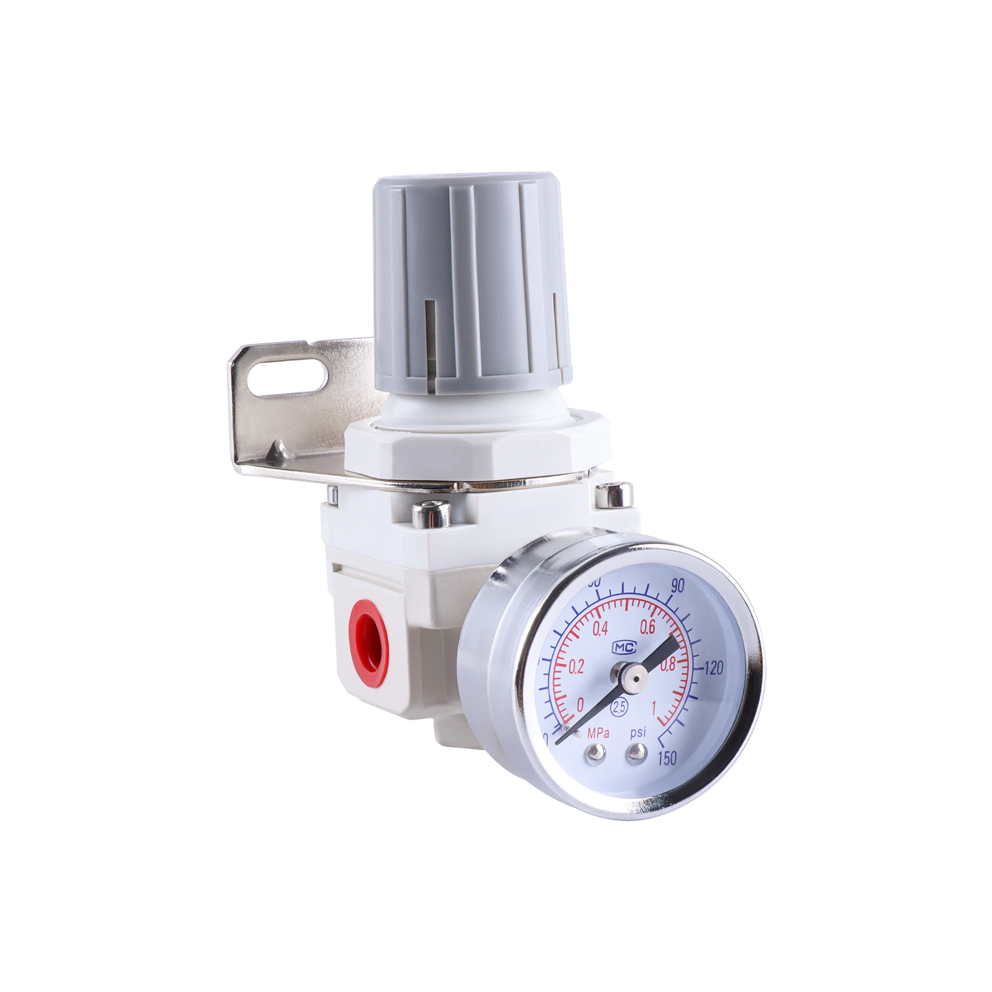 1/4" Thread BSP Pneumatic Mini Air Compressor Pressure Regulator Reduction Valve with Gauge with Fitting Compressed Air System