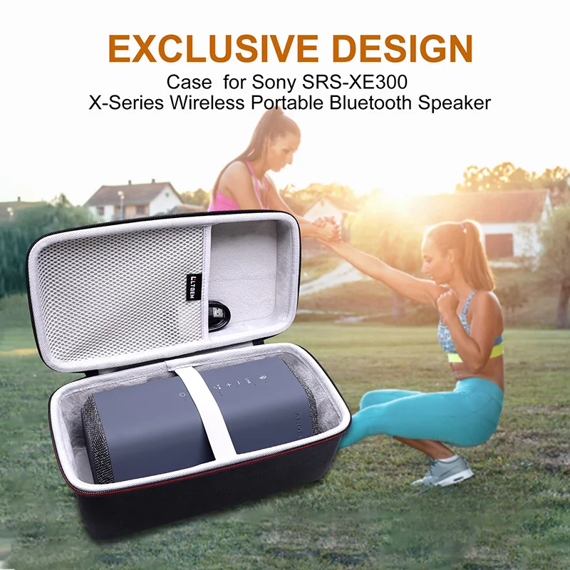 LTGEM EVA Hard Case for Sony SRS XE300/X Series Wireless Portable Bluetooth Speaker Travel Carrying Storage Bag