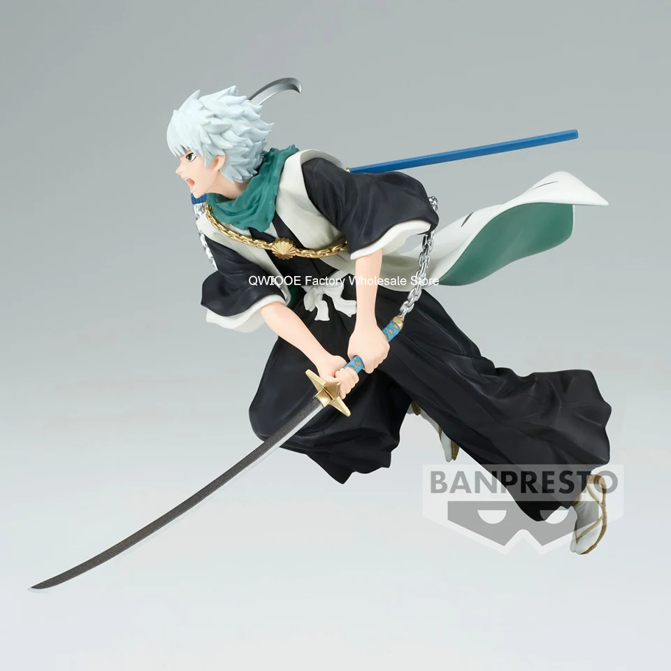 Original Genuine Banpresto VIBRATION STARS Bleach 14cm Hitsugaya Toushirou PVC Collectiable Model Toys Kids Children Gifts