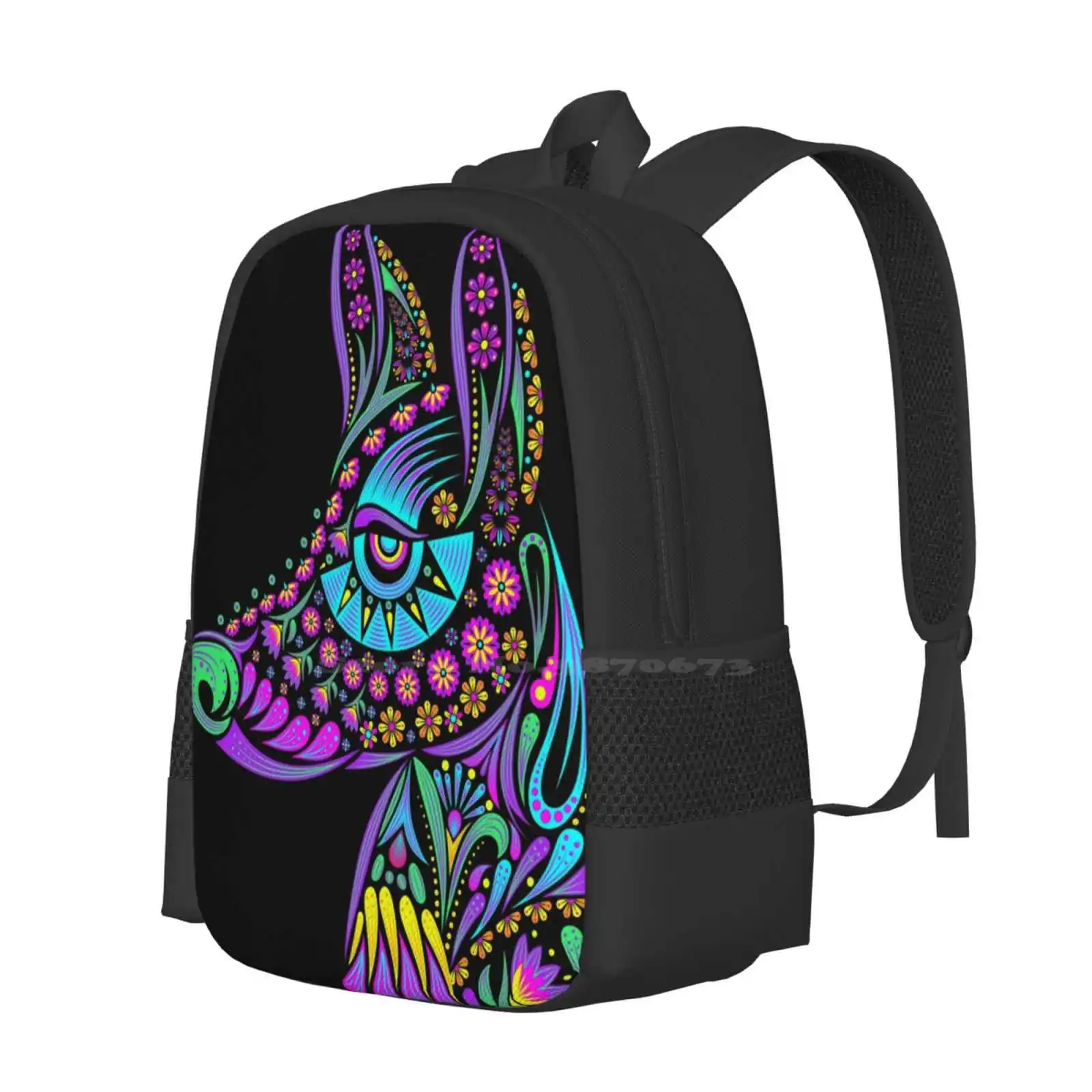 Xoloitzcuintli Hot Sale Schoolbag Backpack Fashion Bags Xoloitzcuintli Huichol Mexico Mayan Aztecas Cultura Perro Dog