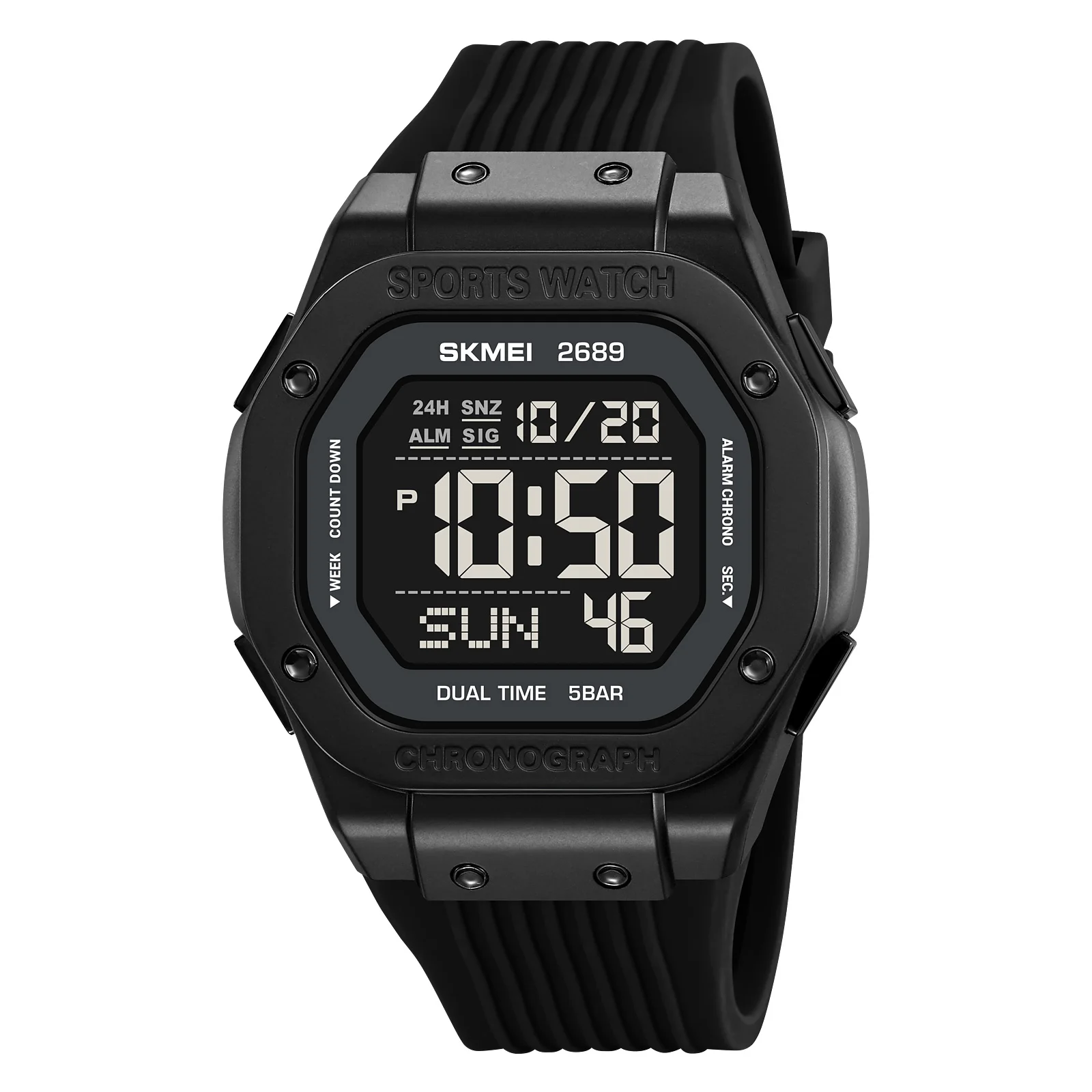 

SKMEI 2689 Wristwatch Digital Electric Watch Stopwatch Chronograph Alarm 5Bar Waterproof For Sports Handwashing Shower Routine