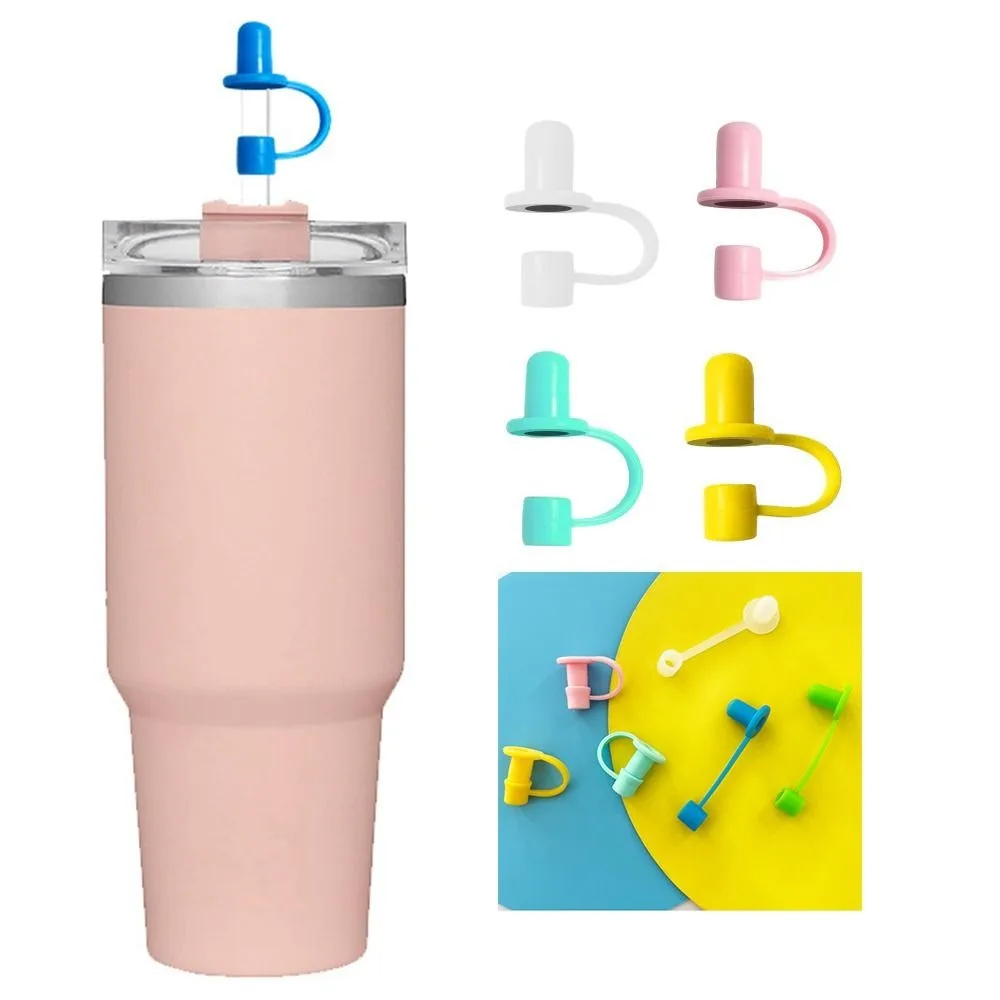 10mm Silicone Straw Plug Creative Dust-proof Reusable Drinking Straw Dust Cap Cute Cup Accessories Straw Tips Cover Bottle