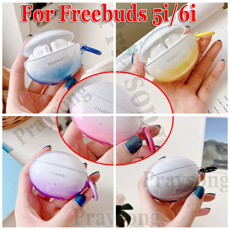 Colorful 6i Cover for Huawei Freebuds 6i Case Fashion Protective Cover for Freebuds 5i Case for Freebuds 4i Funda Charging Box