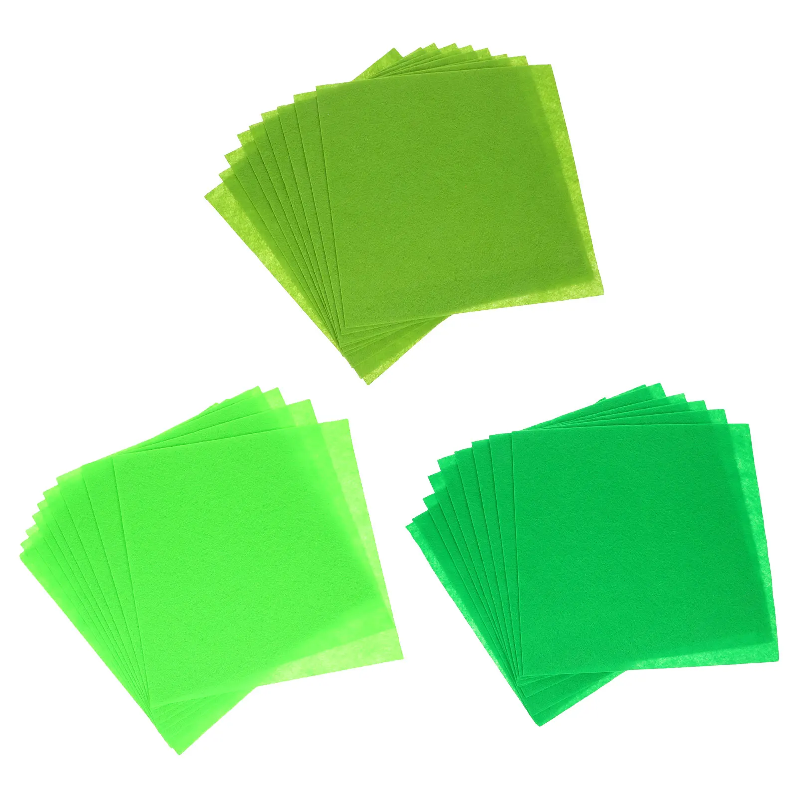 

30pcs Green Felt Fabric Sheets Craft Felt Squares Pack Soft Patchwork Sheets For Diy Sewing Holiday Decor Art Projects Christmas