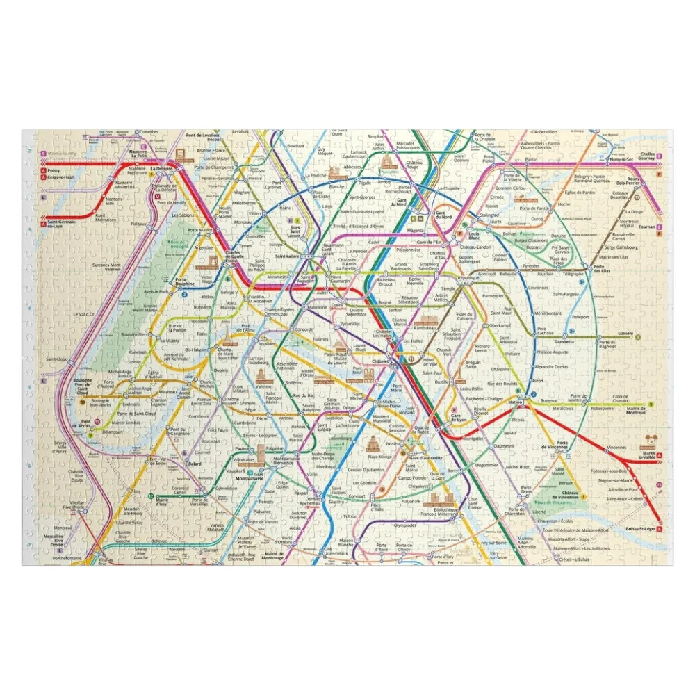 

The New Paris Metro Map Jigsaw Puzzle Personalised Jigsaw Baby Toy Puzzle