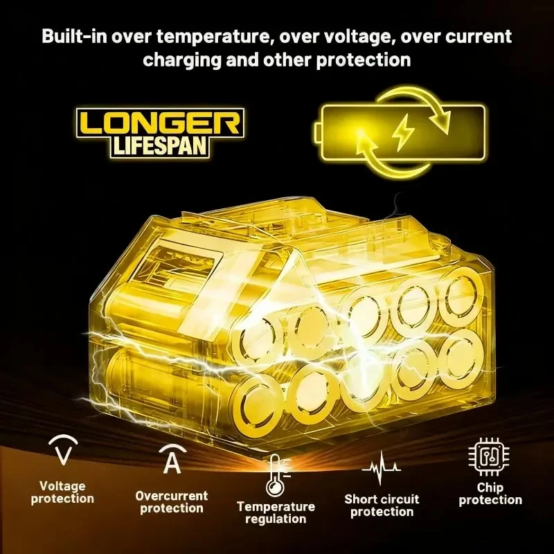 Batería original DeWALT 100% 20V/60V 6Ah 9Ah MAX FlexVolt para DCB606 DCB205 DCB206 DCB209 DCB182 herramienta eléctrica con cargador 5