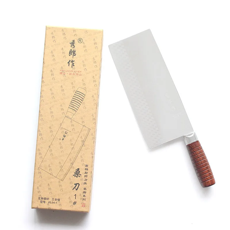 

Stainless Steel Cleaver Chef Knife Sharp Slicing Chopping Meat Chinese Butcher Knife Wood Handle Kitchen Knife Cooking Tools