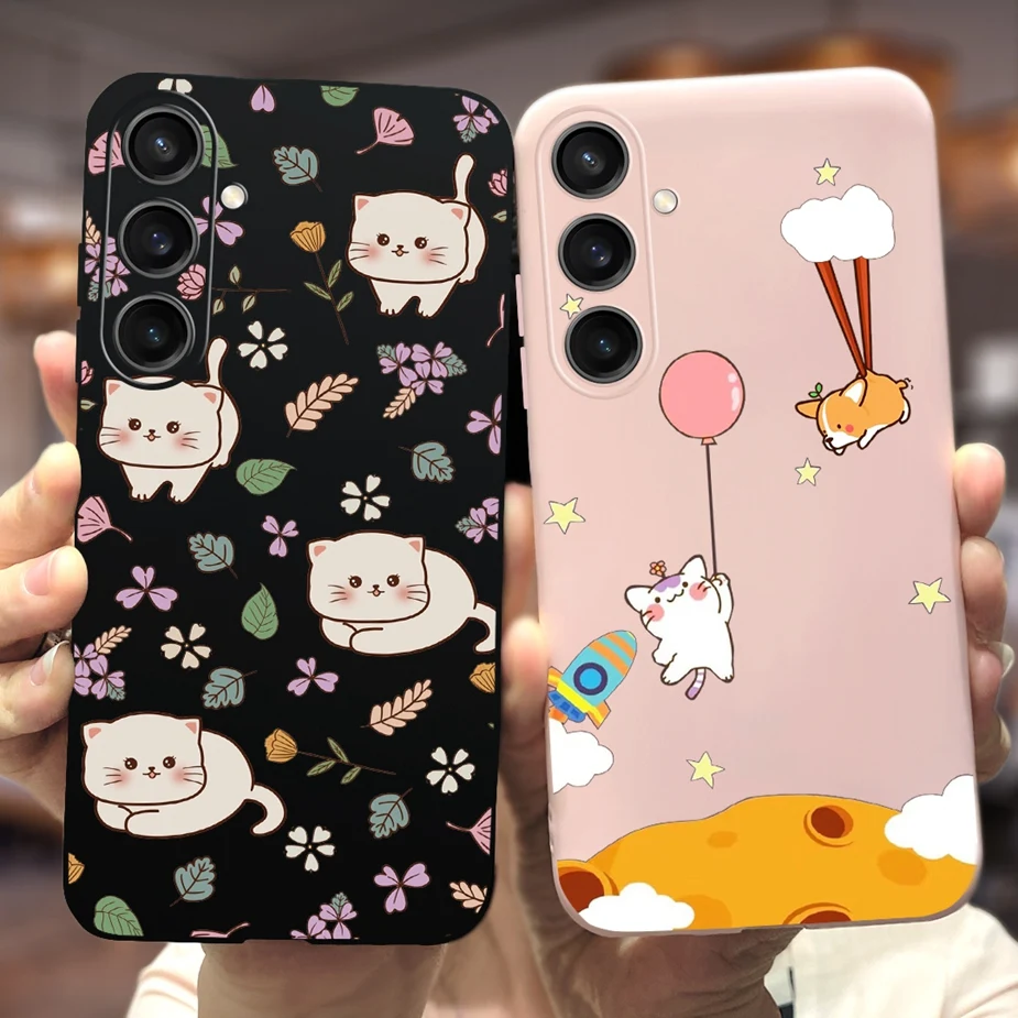 For Samsung Galaxy A35 5G Case SM-A356B Cute Dinosaur Cartoon Cover Soft Silicone Phone Case For Samsung A35 A 35 GalaxyA35 Bags