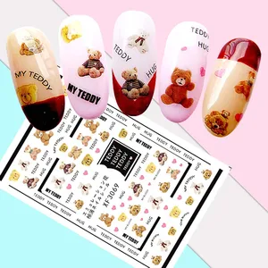 Nail Foils Accessories Decals Exquisite design Art decorations sticker 3D Nail Art Stickers Cute bear decorations sticker