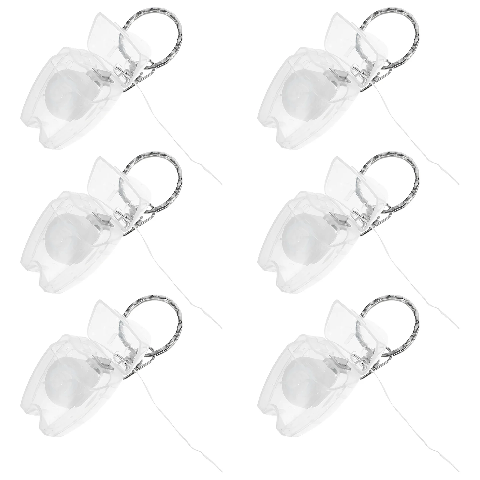 

6Pcs Dental Floss Keychain Portable Mini Floss Dispenser for Travel Home Oral Cleaning Tools Teeth Picks Teeth Cleaning Tools