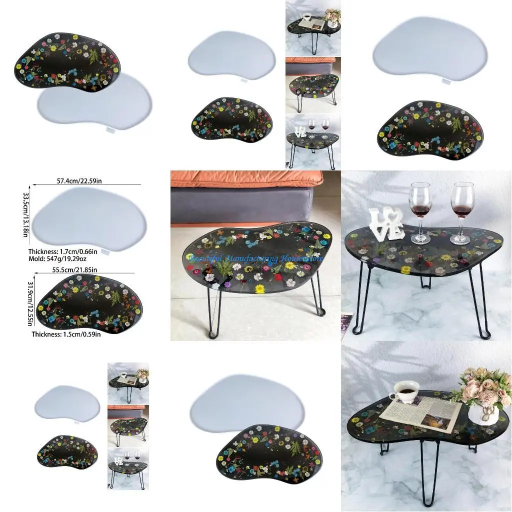 

E56A Flexible Resin Table Molds Epoxy Resin Molds Irregular Cutting Board Molds