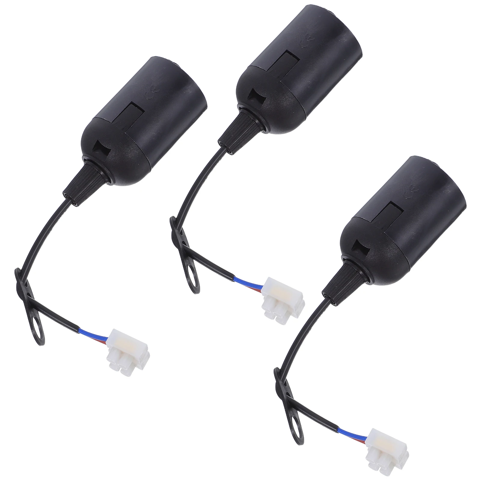 

3 Pcs Chandelier Accessories Bulb Socket Fixture Lamp Holder Screw Fitting with Wire Indoor