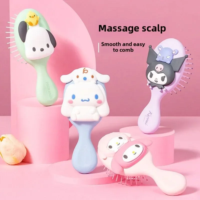 Lindo personaje de dibujos animados de Sanrio my melody kuromi cinnamoroll estera de masaje 3D peine moda creatividad diseño portátil regalo de vacaciones