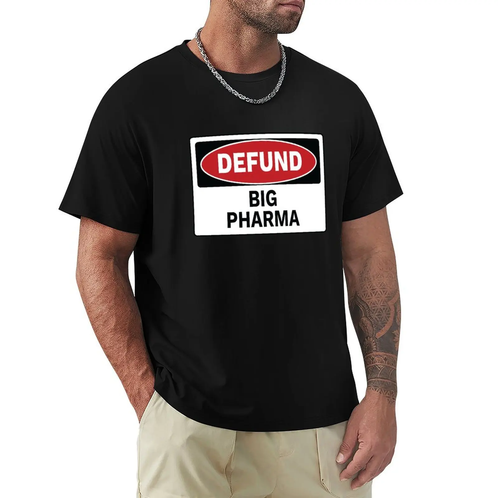 Defund - Big Pharma T-Shirt All Weather Casual Short Sleeve