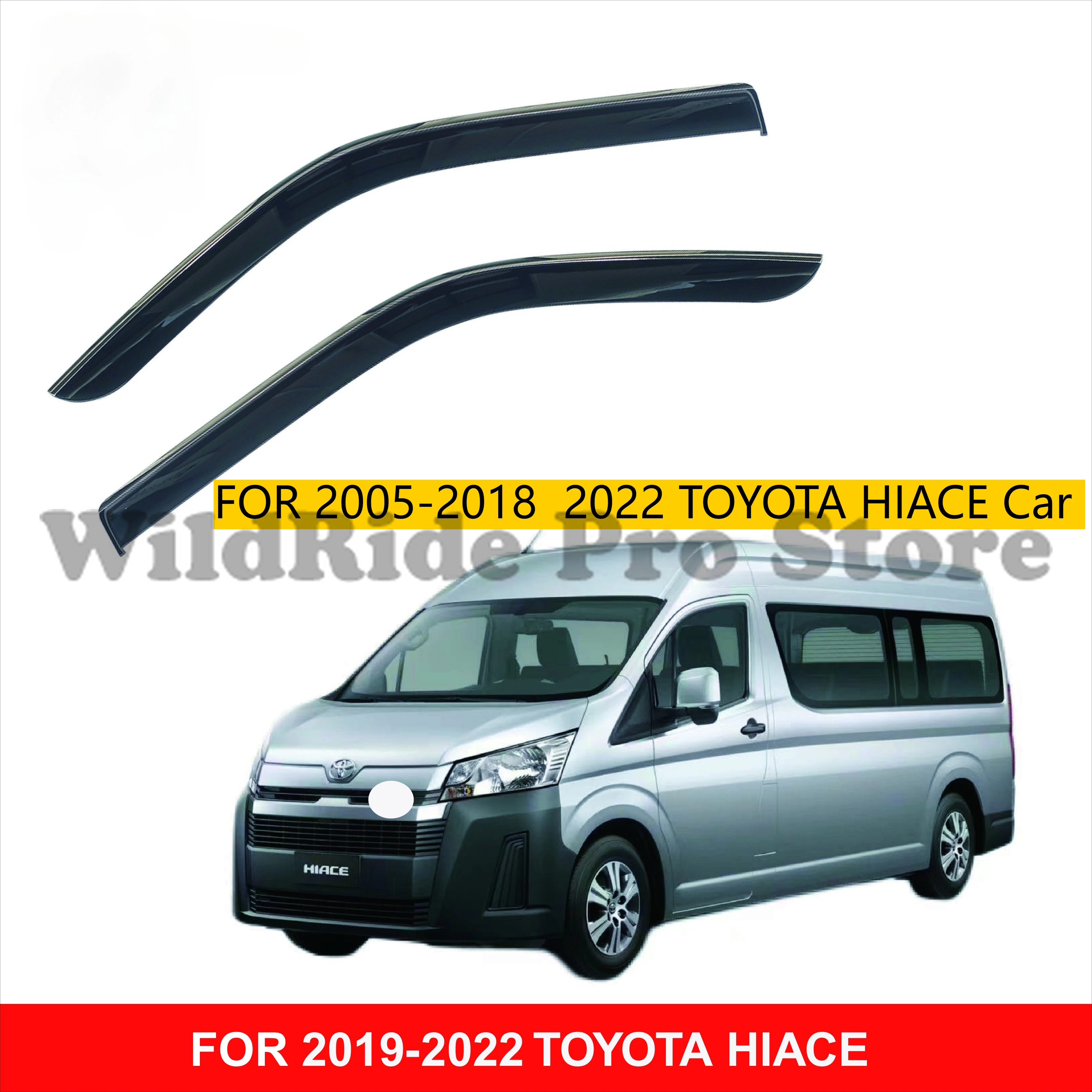 

FOR 2005-2018 2022 TOYOTA HIACE Car Door Rain Guard Side Windows Sun Visor Wind Deflector