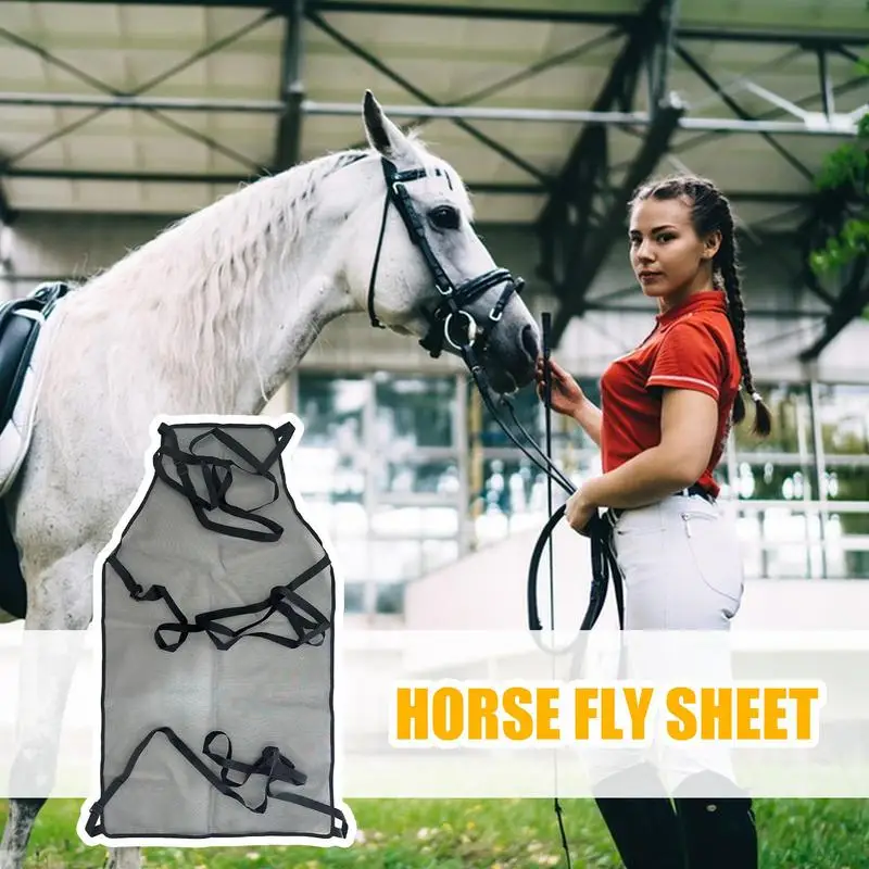 

Horse Fly Sheets Breathable Adjustable Mesh Horse Belly Protector Pet Supplies For Outdoor Garden Backyard Farm Patio Family