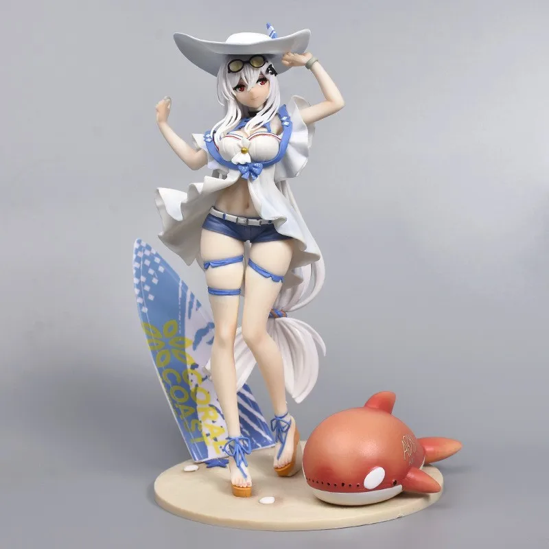 

25cm Arknights: Summer Beachside - Skadi Anime Figure Model Statue Collection Desktop Decoration Ornament Toys Gifts For Fans