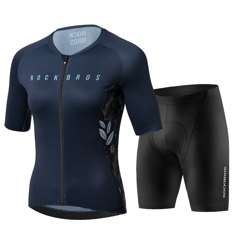 Rockbros Rad trikot Damen Kurzarm MTB Rennrad atmungsaktiv schweiß absorbierende Fahrrad Set schnell trocknende Fahrrad bekleidung
