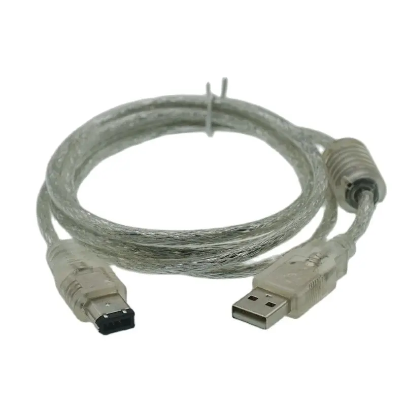 سلك Firewire iee ee ذكر إلى USB كابل بيانات ذكر ، محول محول ، سلك كابل للكاميرا ، بطاقة اكتساب DV ، في m ، 4Pin ، 6 دبوس