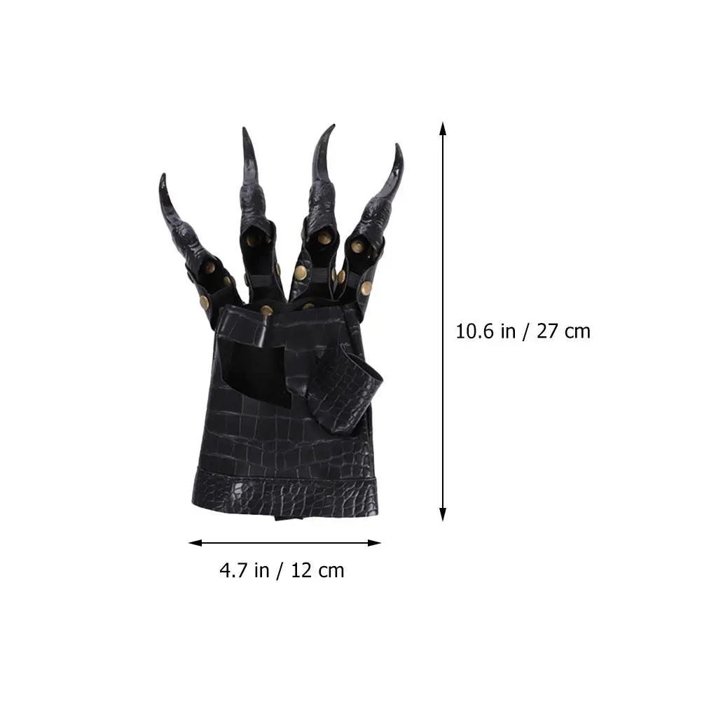 Dragon Claw Gloves Halloween Party Adults Cosplay Mitten Long Nail Durable Comfortable Scary Gloves Handwear Accessories