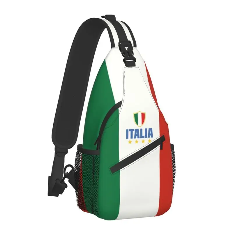 Borsa a tracolla Fashion Flag Of Italy per escursionismo da viaggio zaino a tracolla da uomo con tracolla a tracolla