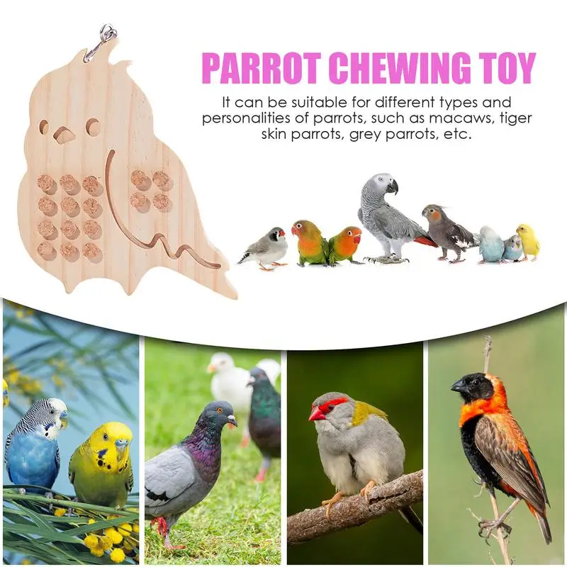 Parrot Chew Toys Parrot Toy Bird Chew Toys Bird Foraging Toys Natural Parrot Toy Perch Stand Foraging Cage Hangings Toys For