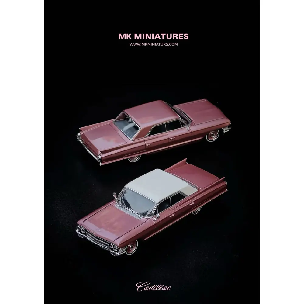 

MK miniature 1/64 DeVille Model Car Vintage Cars Diecast Vehicle Collection Model With Display Case Gifts for Adults