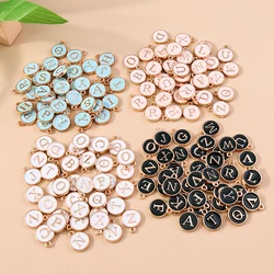 10pcs 4 Colors Cute Mini Alphabet 26 Letters Charms Pendants for DIY Name Jewelry Necklace Bracelet Earrings  Birthday Gifts