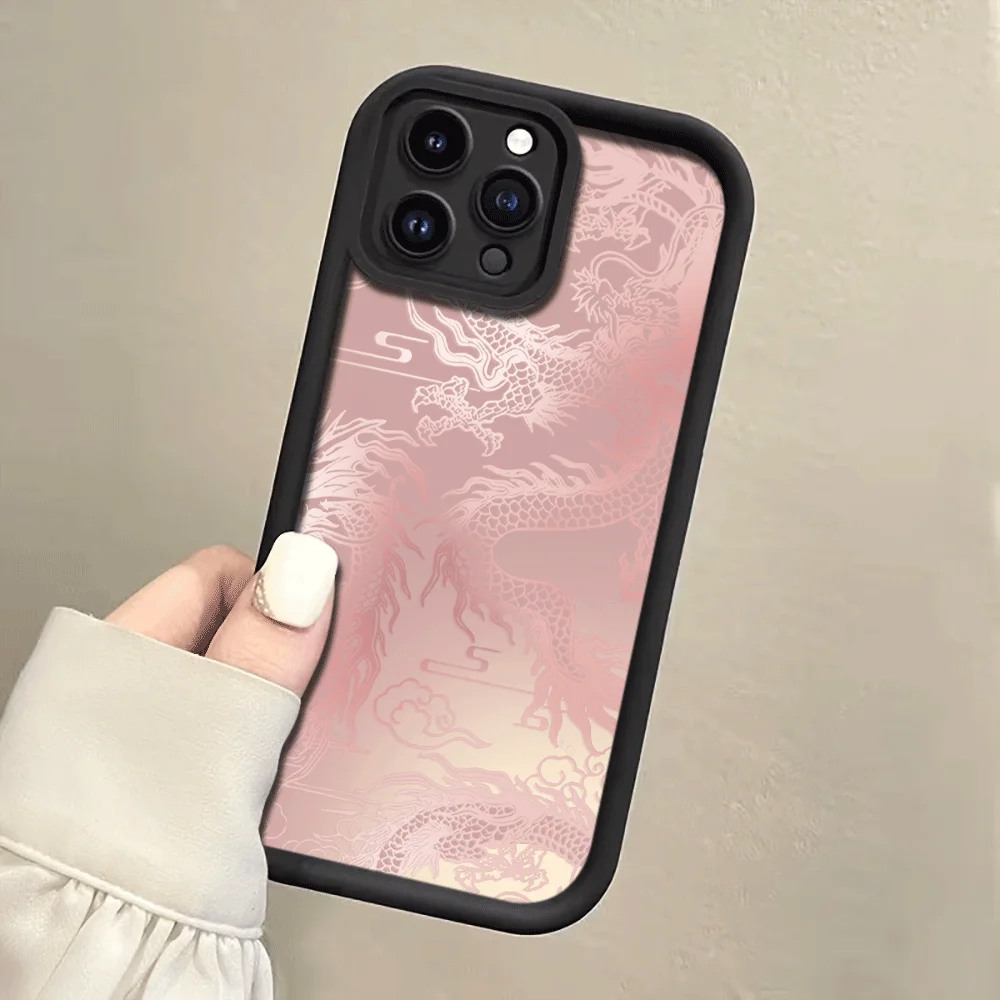 Hellweiße Drachenmuster-Handyhülle mit Trageriemen für Samsung Galaxy Note 20 Ultra S24 S25 S26 Plus S24 FE S23 S24 S25 Ultra Cover – Detail 5